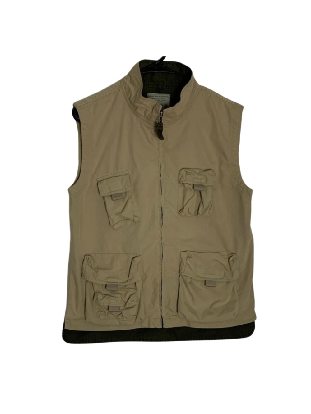 Bugle Boy Khaki Utility Vest Size M Outdoors Vintage 90s